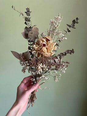 Wild Peony Bouquet, Hand Crafted Dried Flower Bouquet, Cottagecore Decor